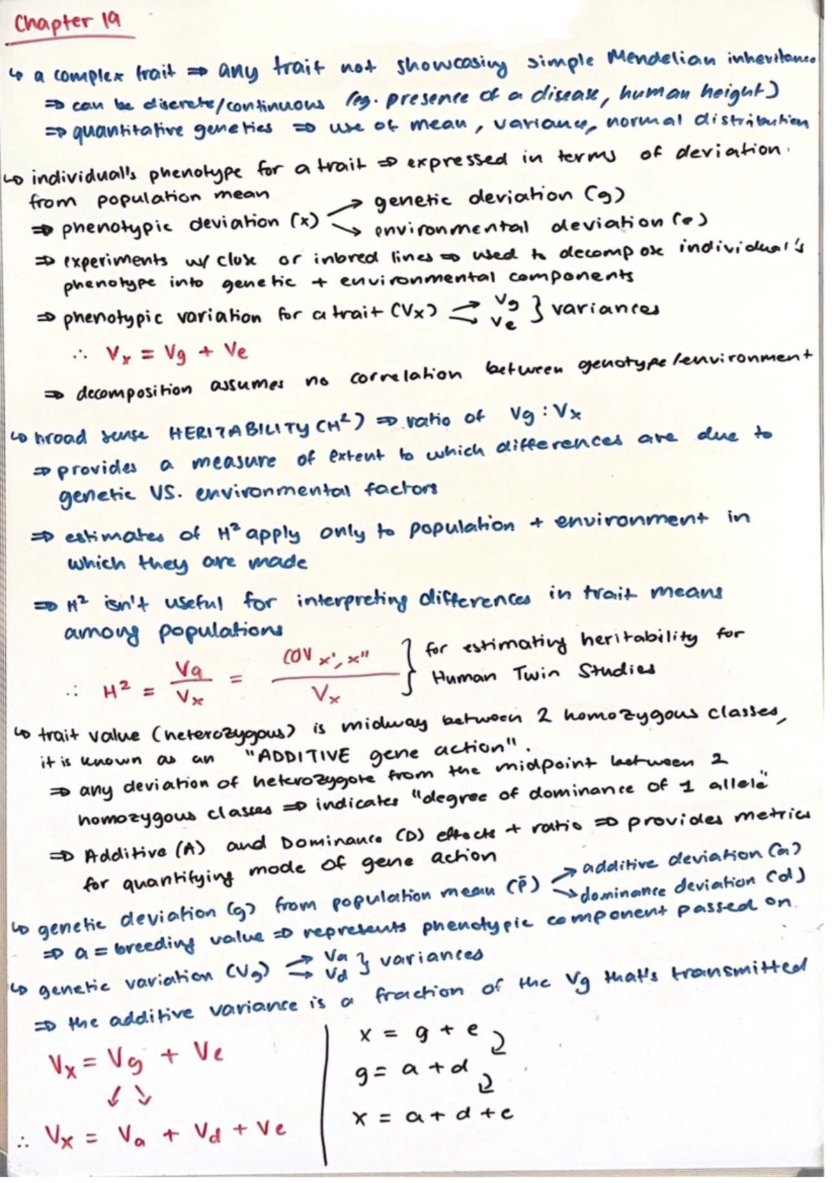 Chapter 19: Complex Traits and Quantitative Genetics Overview - Studocu