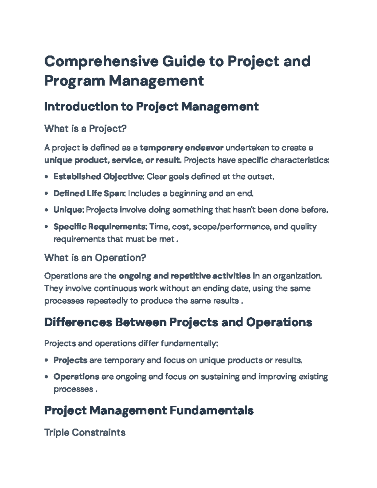 Comprehensive Guide to Project Management Principles and Practices ...