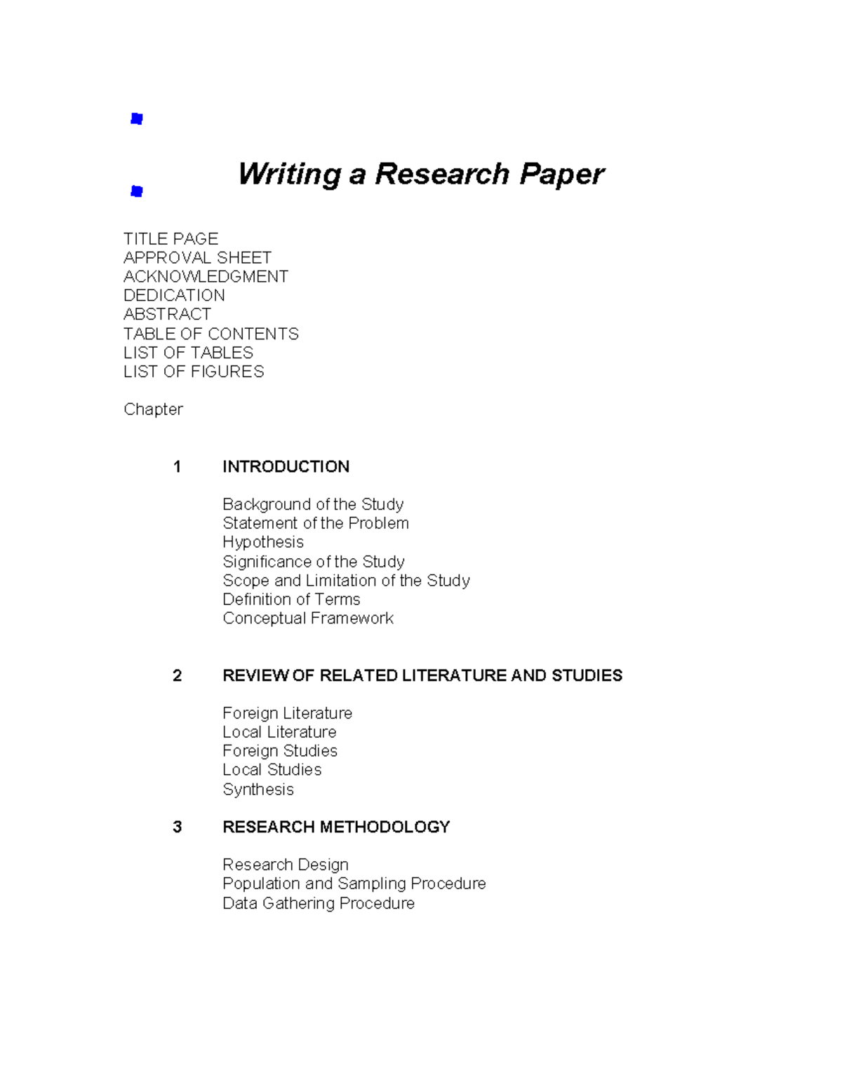 Research Format Guidelines for Writing a Research Paper - Studocu