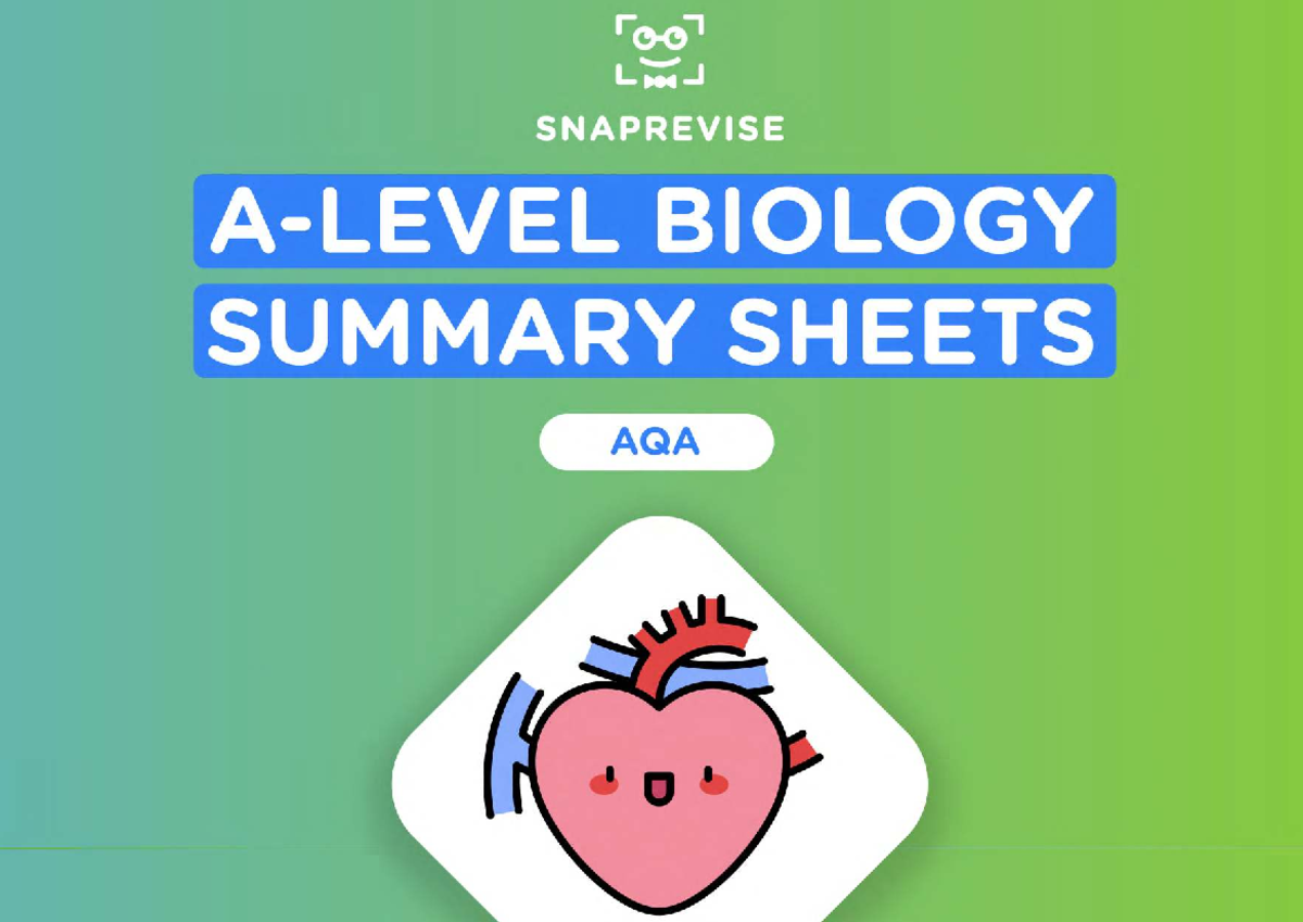 AQA A Level Biology Cheatsheet: Comprehensive Study Guide - Studocu