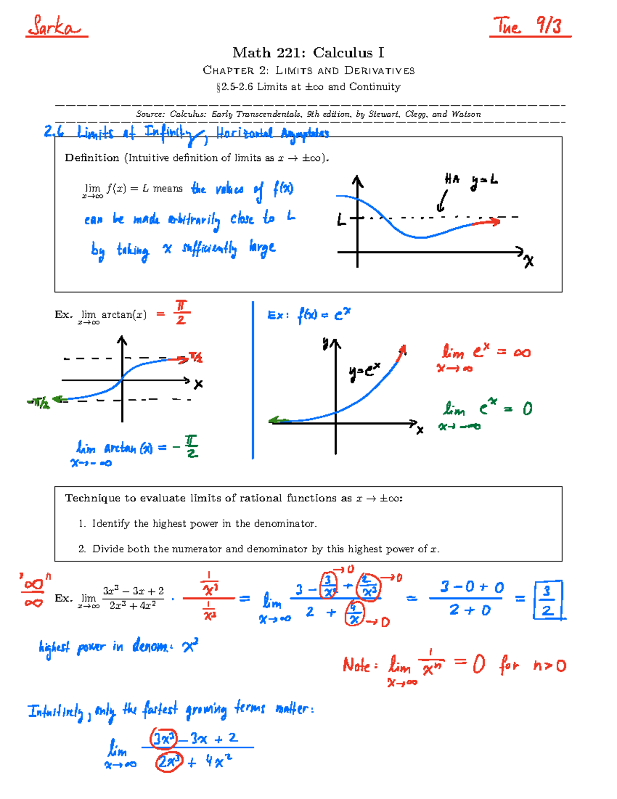 Math 221 F24 Lecture 3 Sec 2.4-2.5 Sarka - Math 221: Calculus I Chapter ...