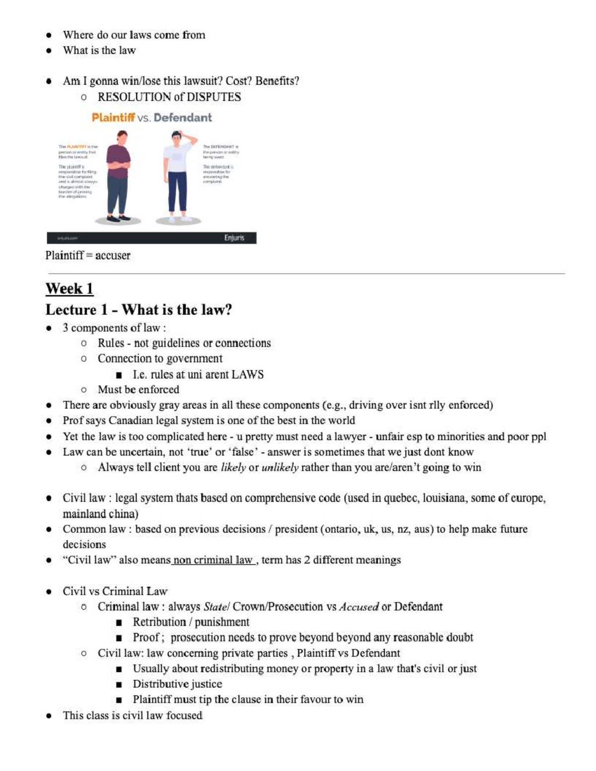 Business Law 101: Week 1 Lecture Notes on Legal Foundations - Studocu