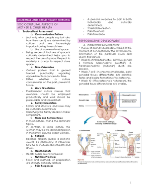MCN-3: Maternal and Child Health Nursing - Family Concepts and ...