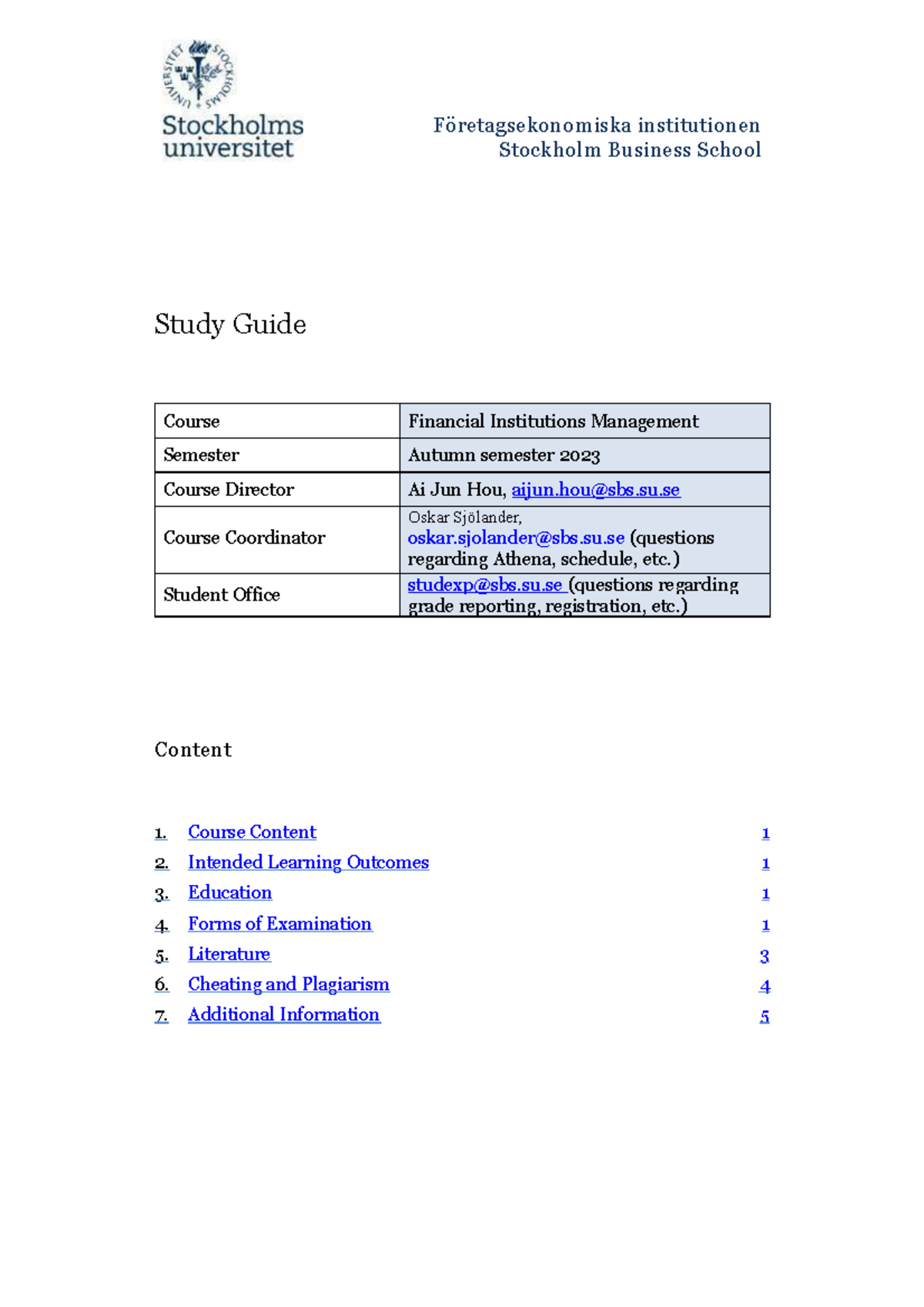 FIM 2024 Study Guide: Financial Institutions Management - Studocu