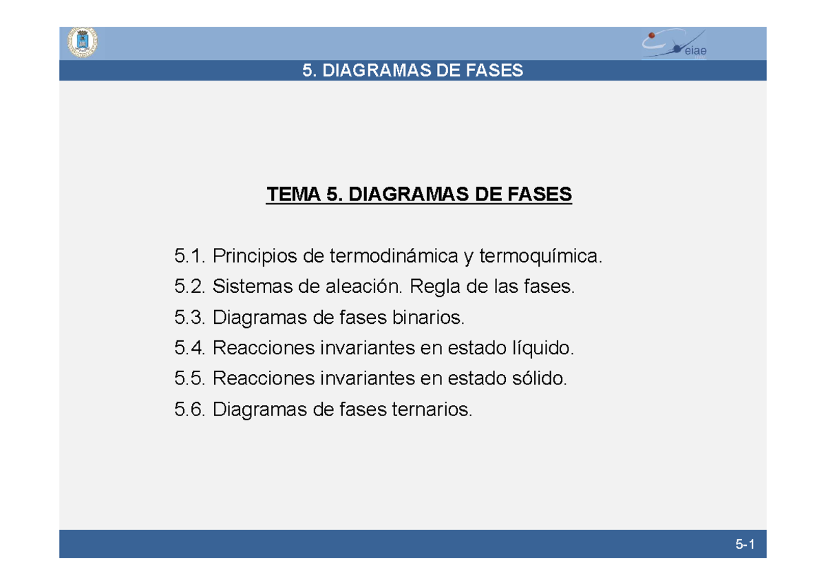 5. Diagramas de Fases: Termodinámica y Aleaciones (2024-2025) - Studocu