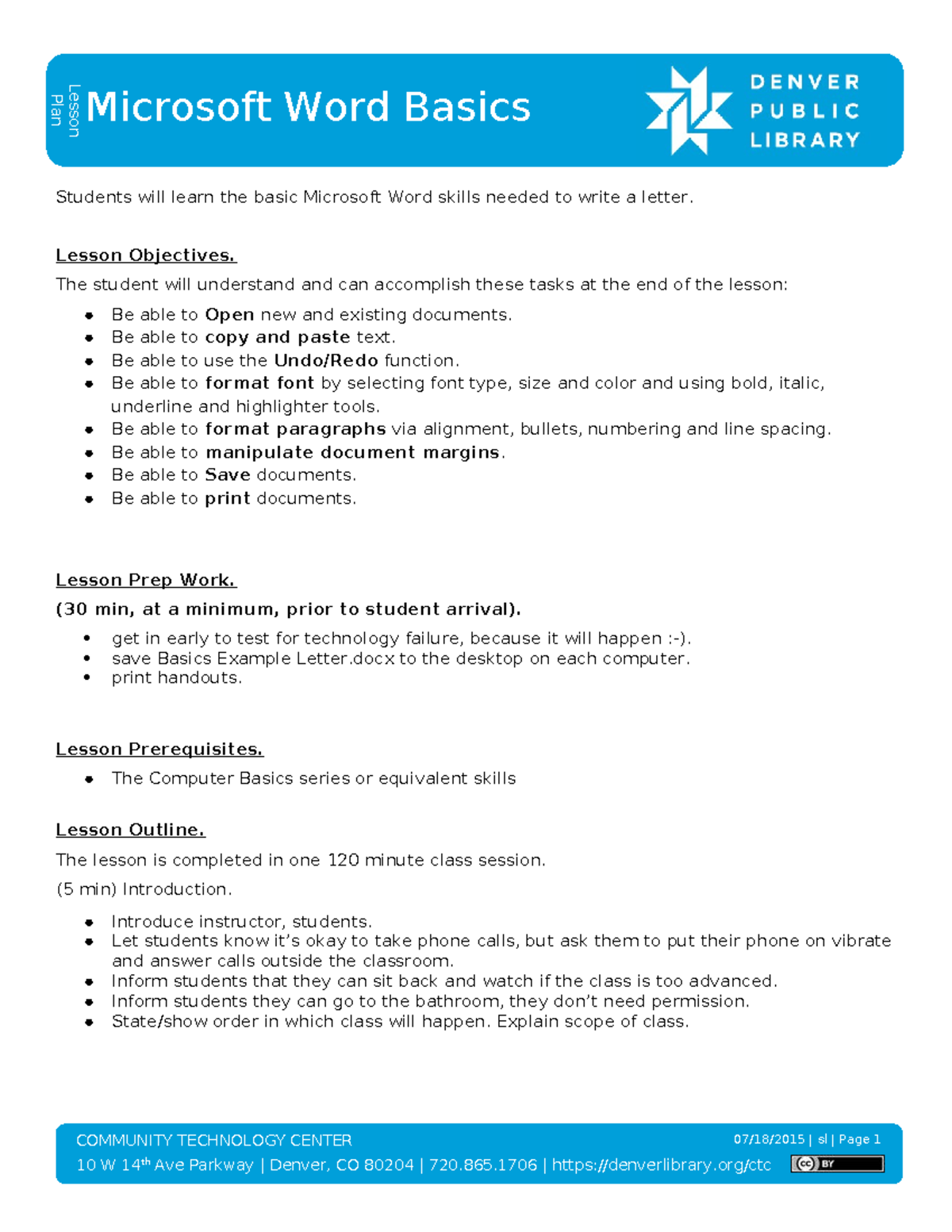 Microsoft Word Basics Lesson Plan: Essential Skills for Students - Studocu