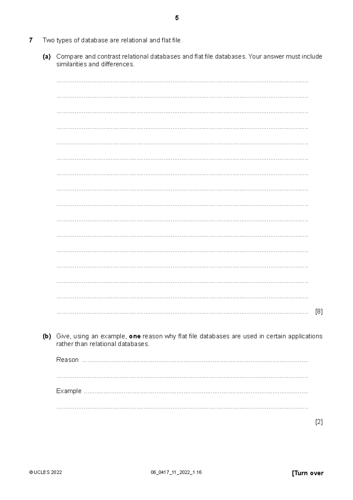 Igcse Chapter 6 Database - 7 Two types of database are relational and ...