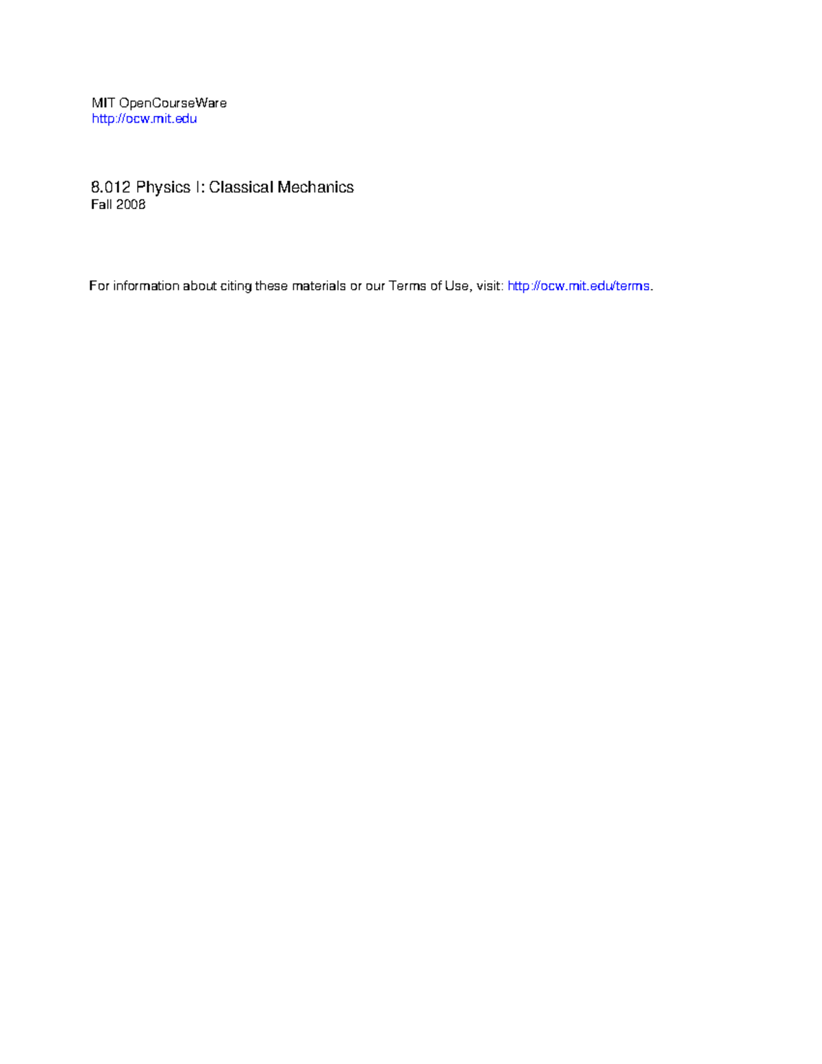 Classical Mechanics 1 ps3 - PHYS 141 - MIT OpenCourseWare ocw.mit 8 ...