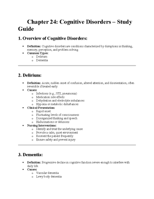 Chapter 23 Study Guide: Disruptive Behavior Disorders Overview - Studocu
