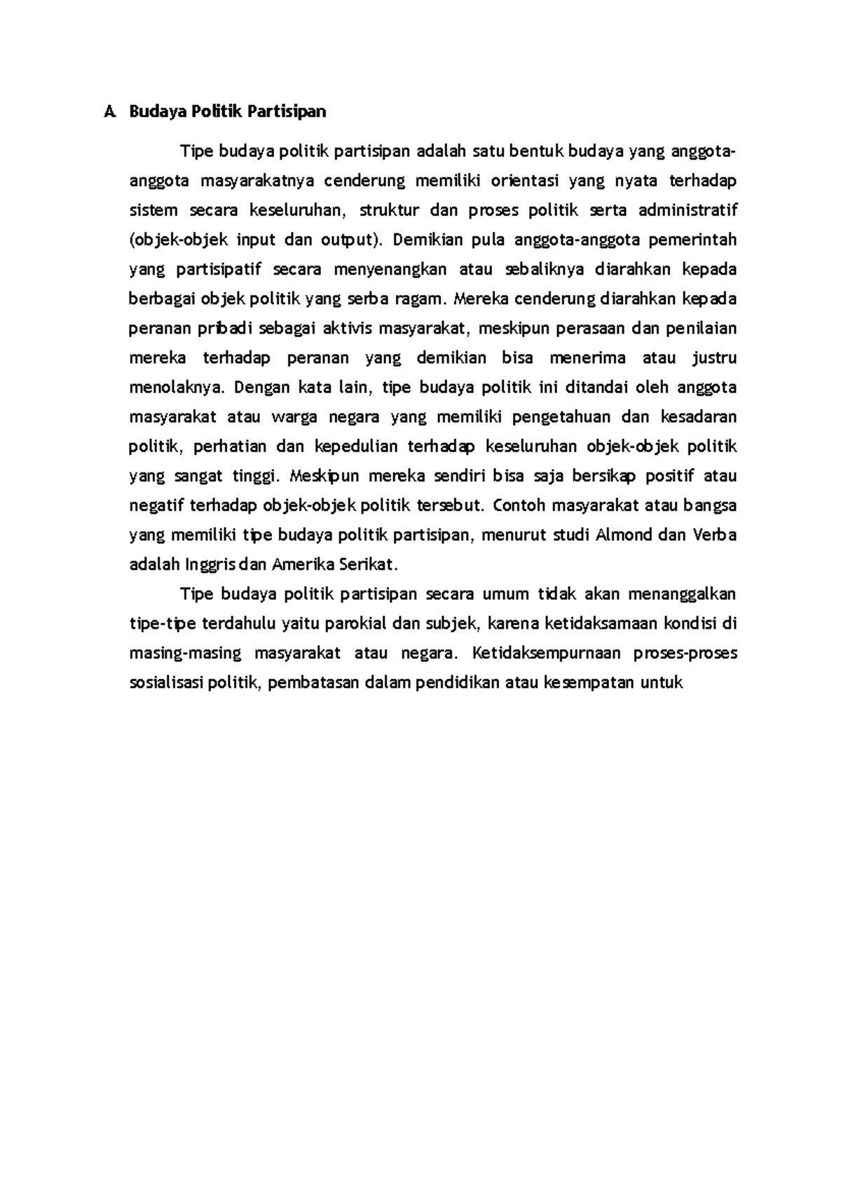Budaya Politik Partisipan dalam Konteks Demokrasi dan Otoritarianisme ...