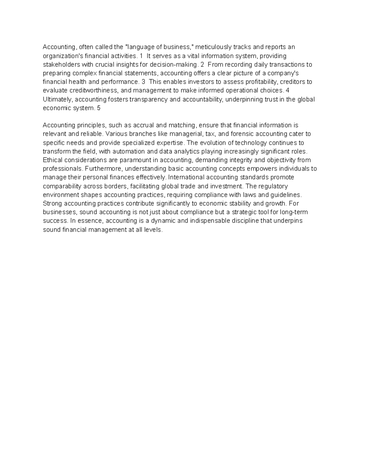 ACC 101: Summary of Key Accounting Principles and Practices - Studocu
