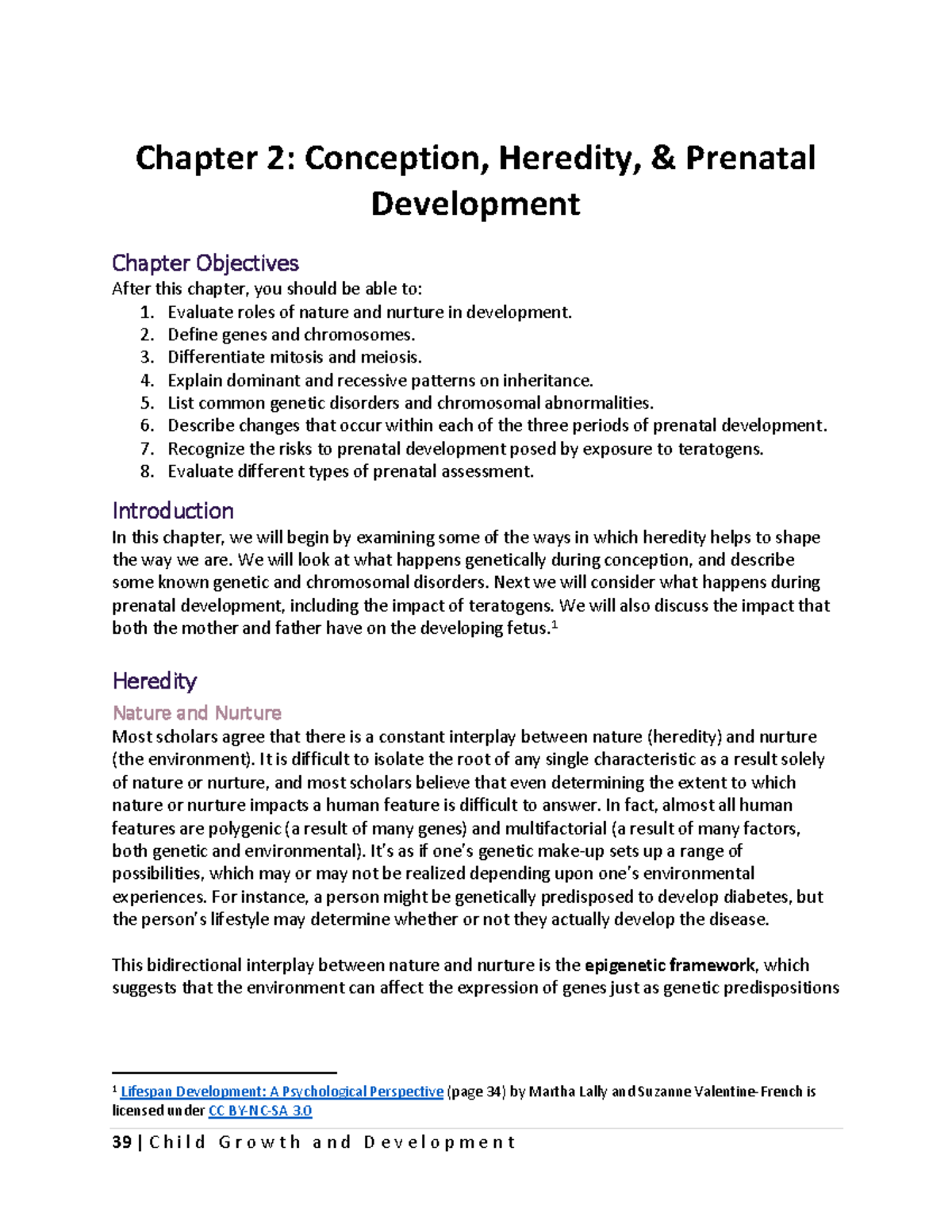 Conception, Heredity, and Prenatal Development (PSY 200) - Chapter 2 ...