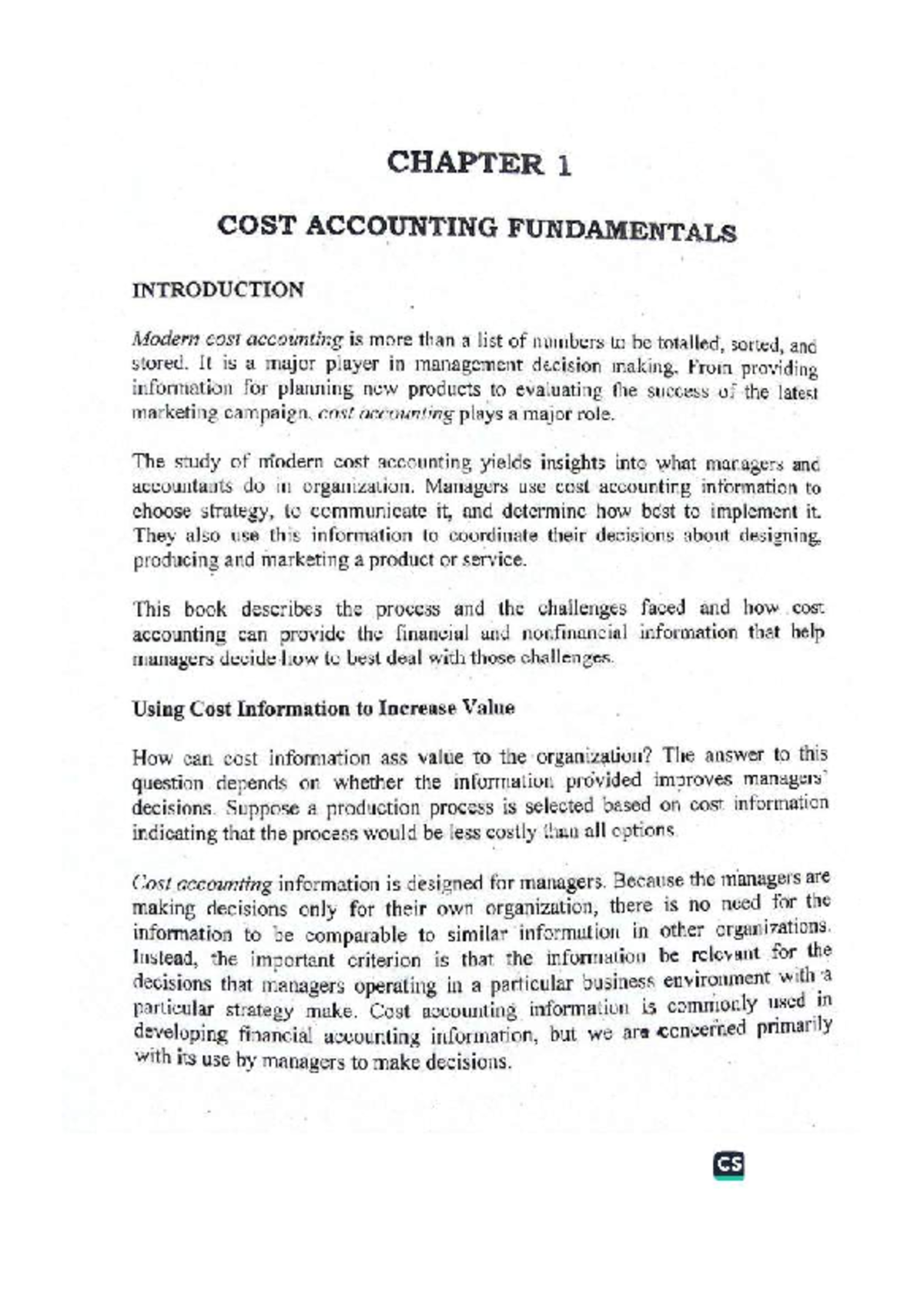 Cost Accounting Study Notes - Cabrera - Studocu