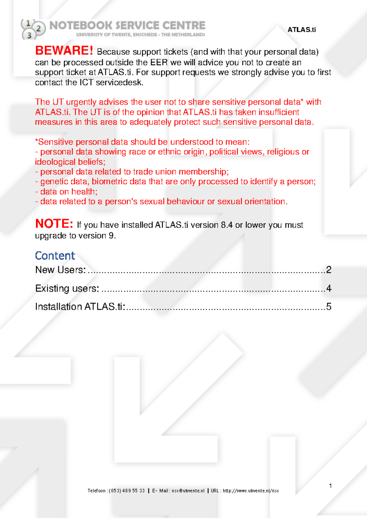 ATLAS.Ti Installation Guide & User Information (Version 9) - Studeersnel
