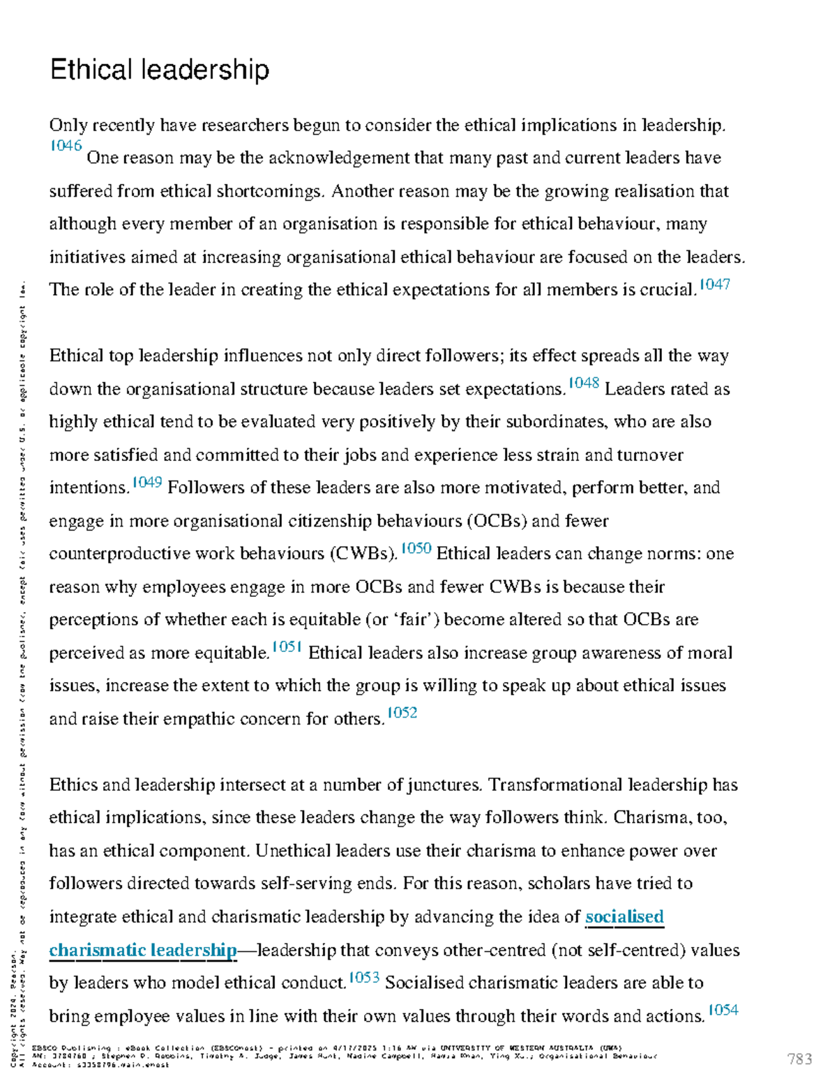 Ethical Leadership in Organizational Behavior: Insights and ...