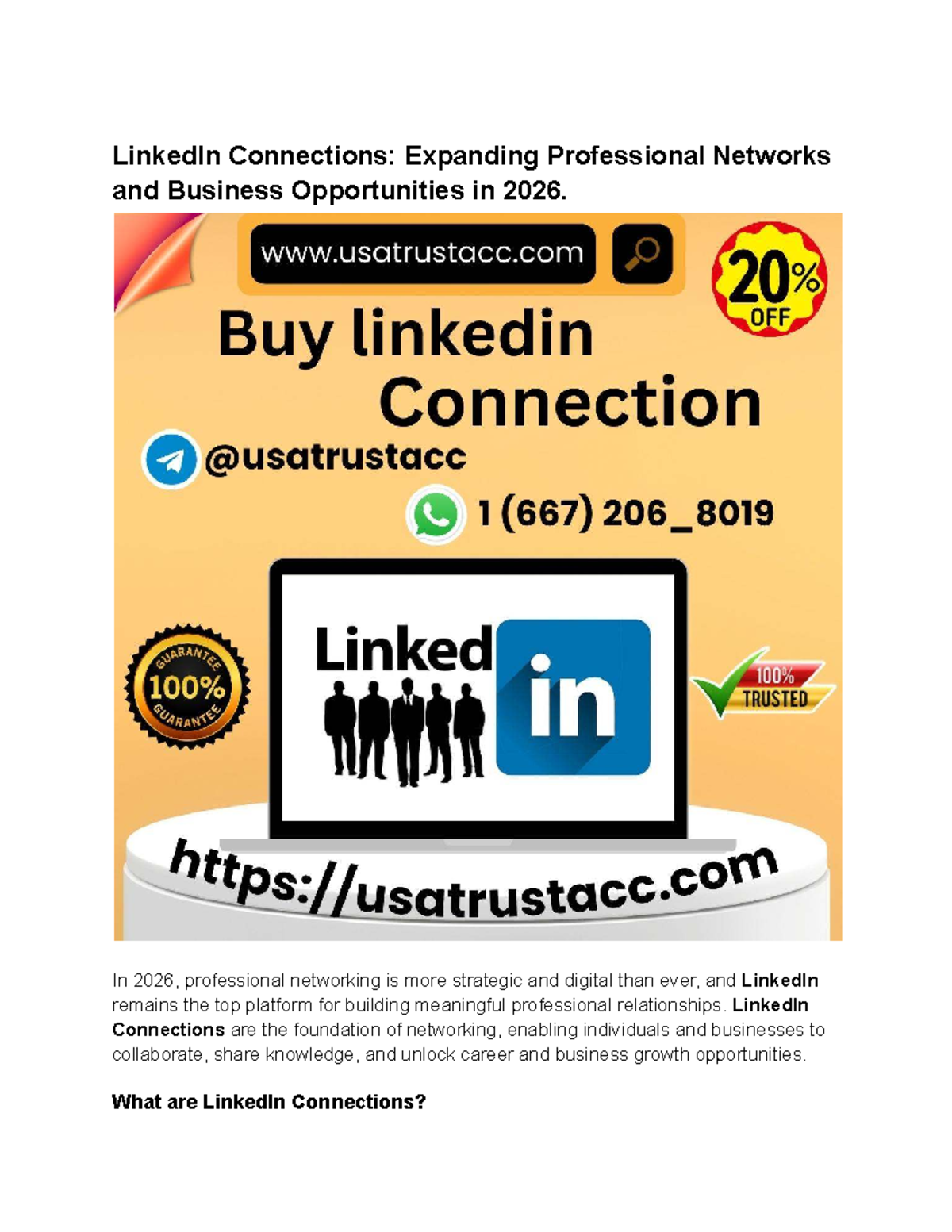 LinkedIn Connections: Strategies for Growth & Networking in 2026 - Studocu