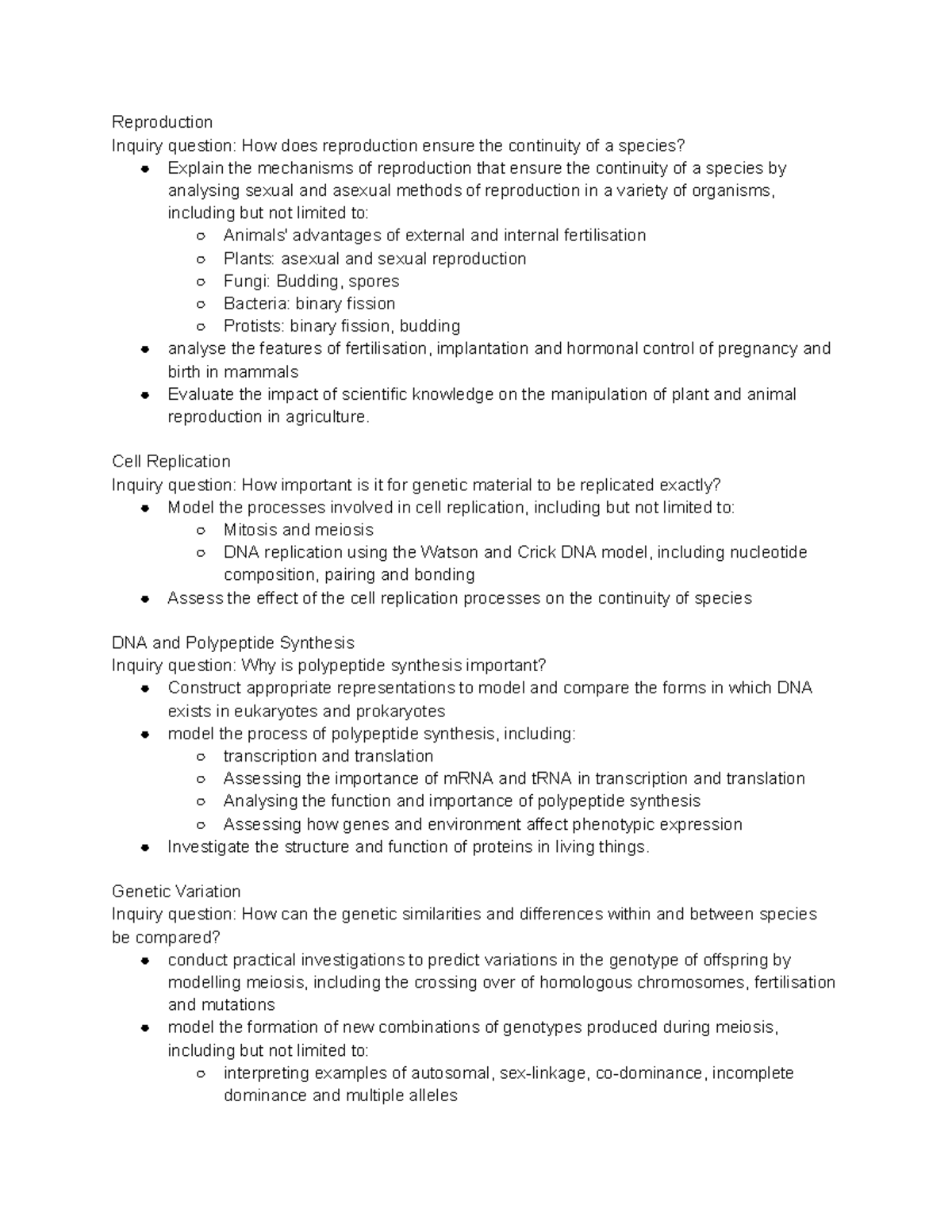 Heredity & Reproduction Notes - Bio Mod 5 Analysis - Studocu
