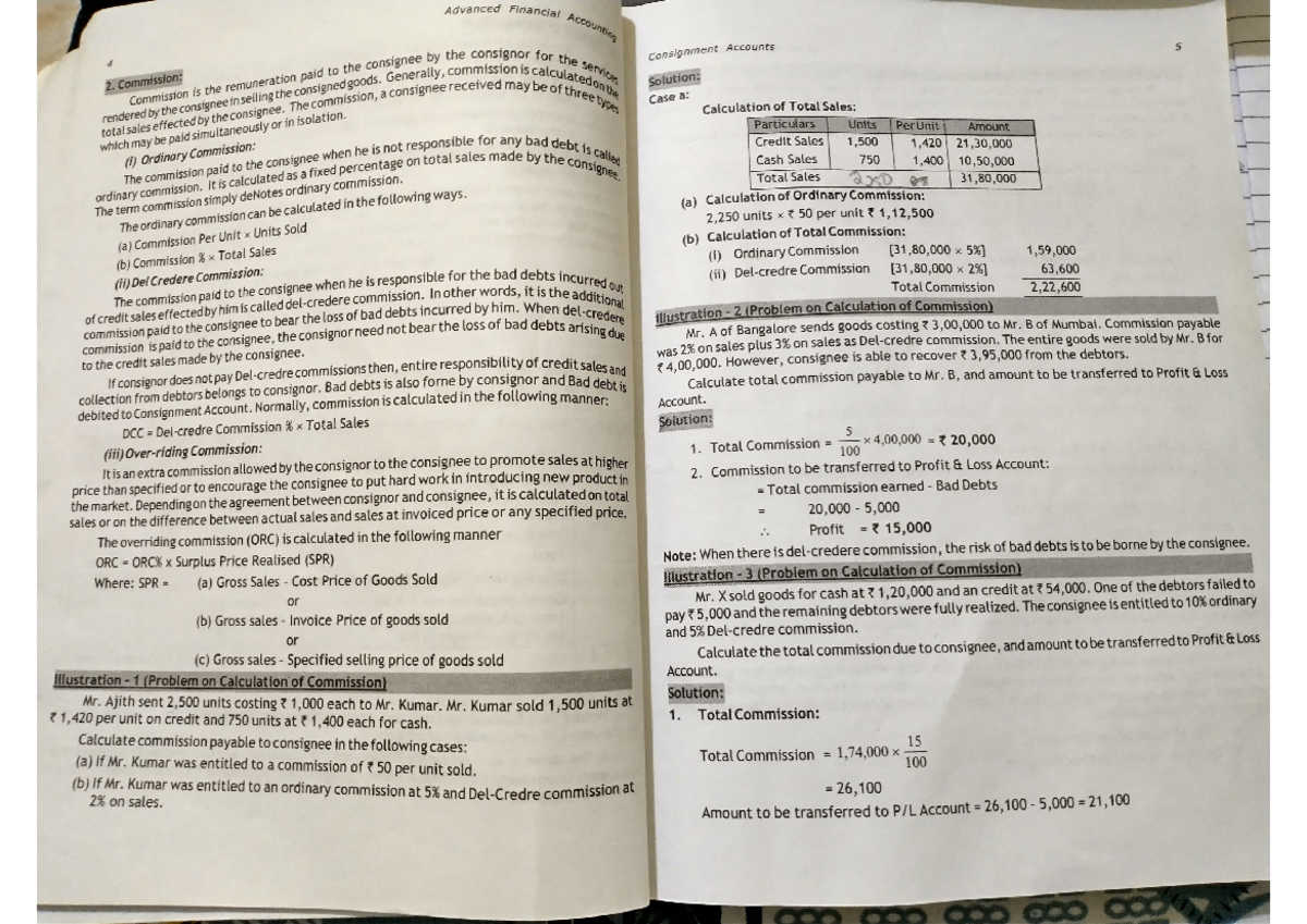Consignment Account: Comprehensive Notes for All Chapters - Studocu