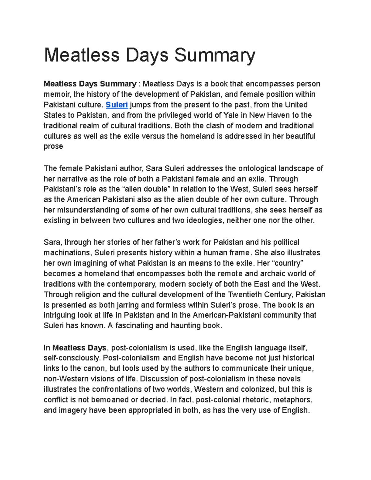 Meatless Days Summary: A Cultural and Personal Exploration of Identity ...