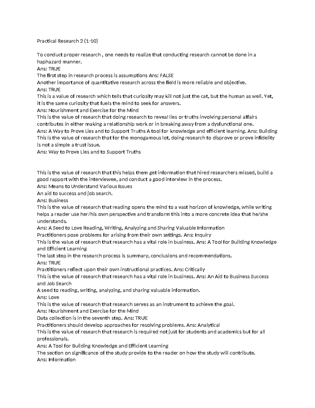 Practical Research 2 (1-10): Importance of Effective Research Methods ...