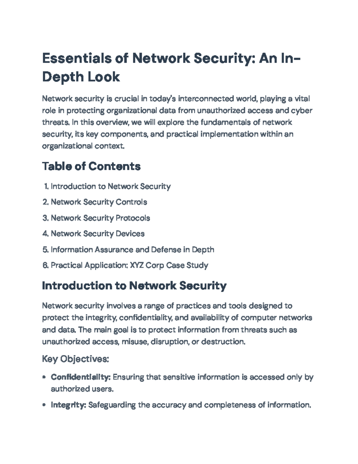 Comprehensive Overview of Network Security Essentials (CS101 ...