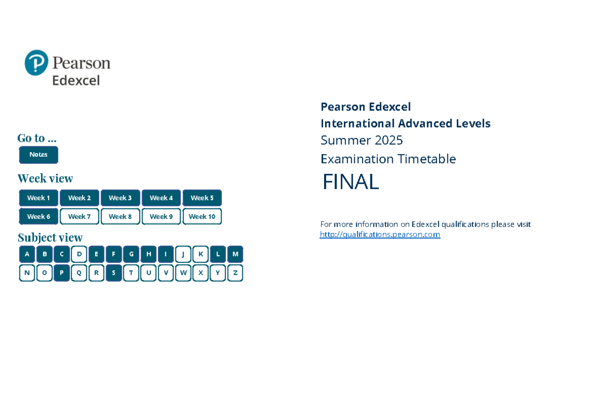 AS Levels Timetable (May God guide me through) - Pearson Edexcel ...