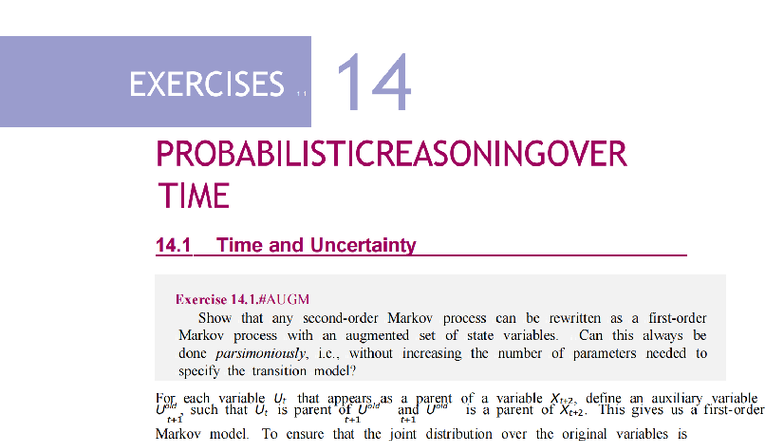 Solutions Manual for AI: Probabilistic Reasoning Exercises 514 - Studocu