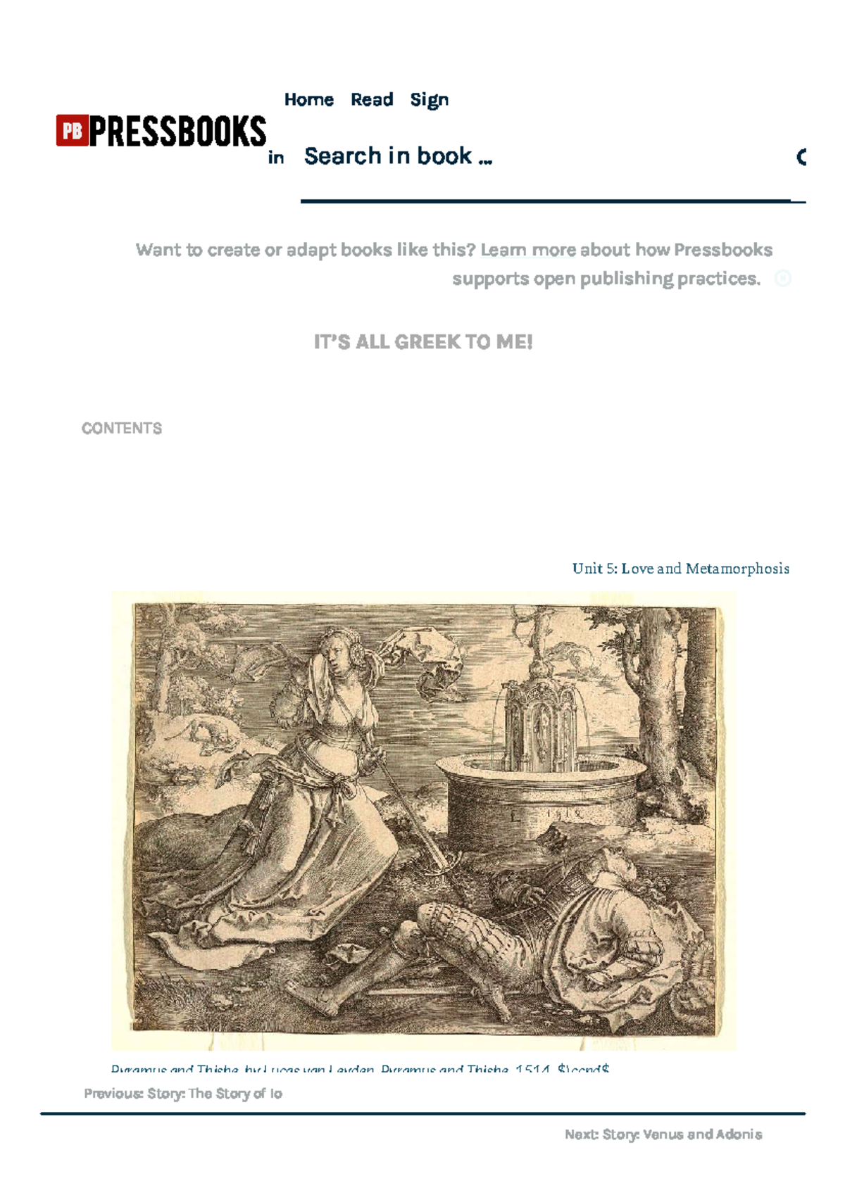 Pyramus and Thisbe: A Love Story - All Greek to Me! - Studocu