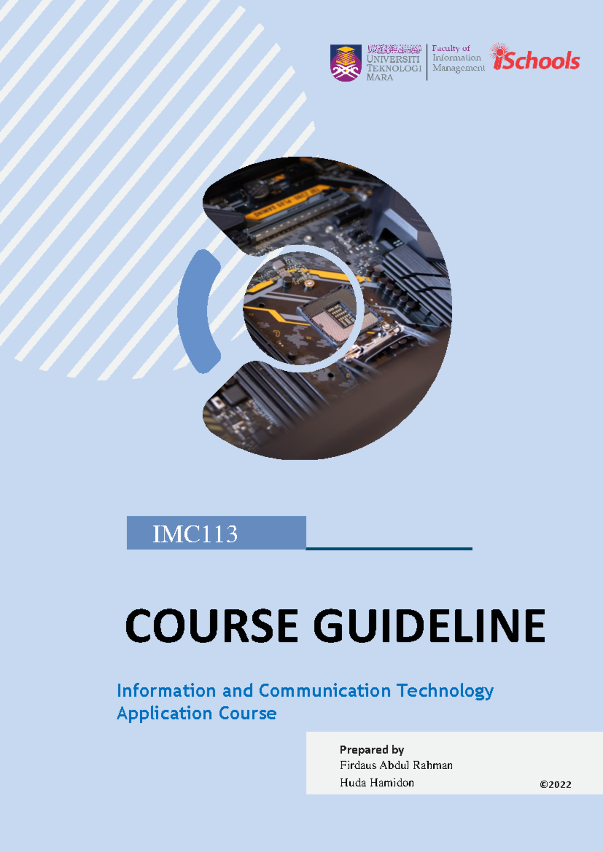 IMC113 Course Guideline: Information & Communication Technology - Studocu
