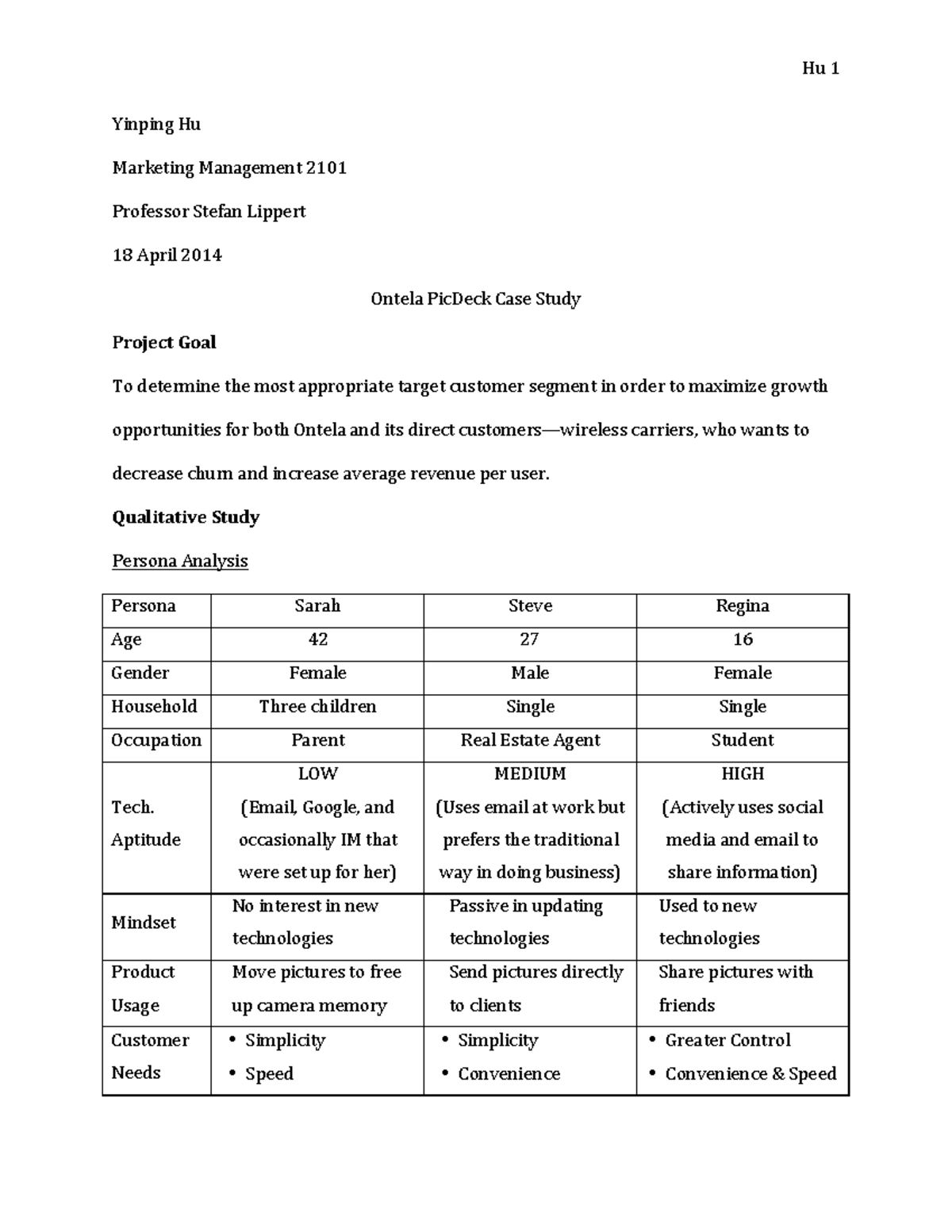 Ontela PicDeck Case Study Analysis - MKT 2101 - Studocu