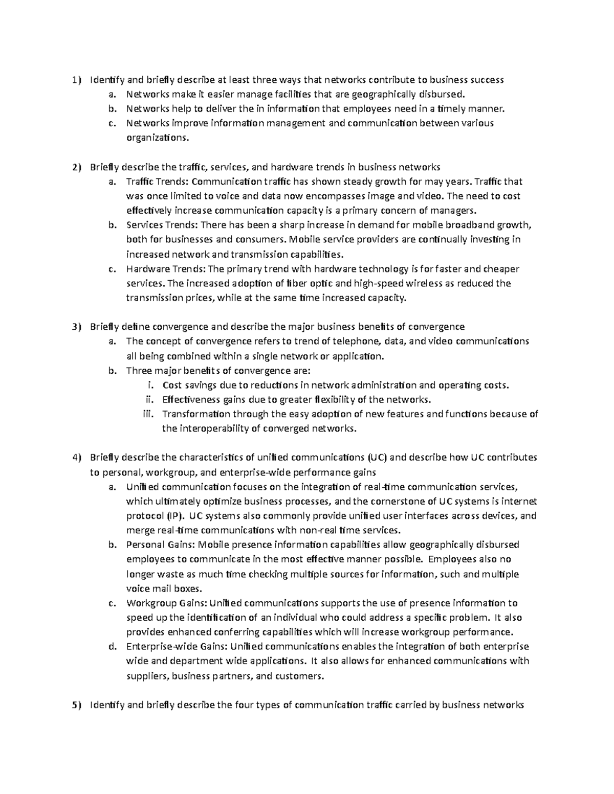 Business Data Communications Chapter 1: Key Concepts and Trends - Studocu