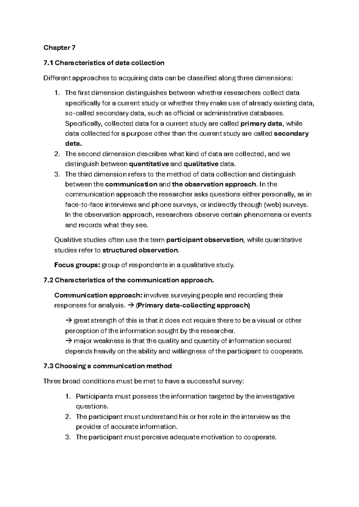 Chapter 7 & 14: Data Collection & Measurement in Research Methodology 2 ...