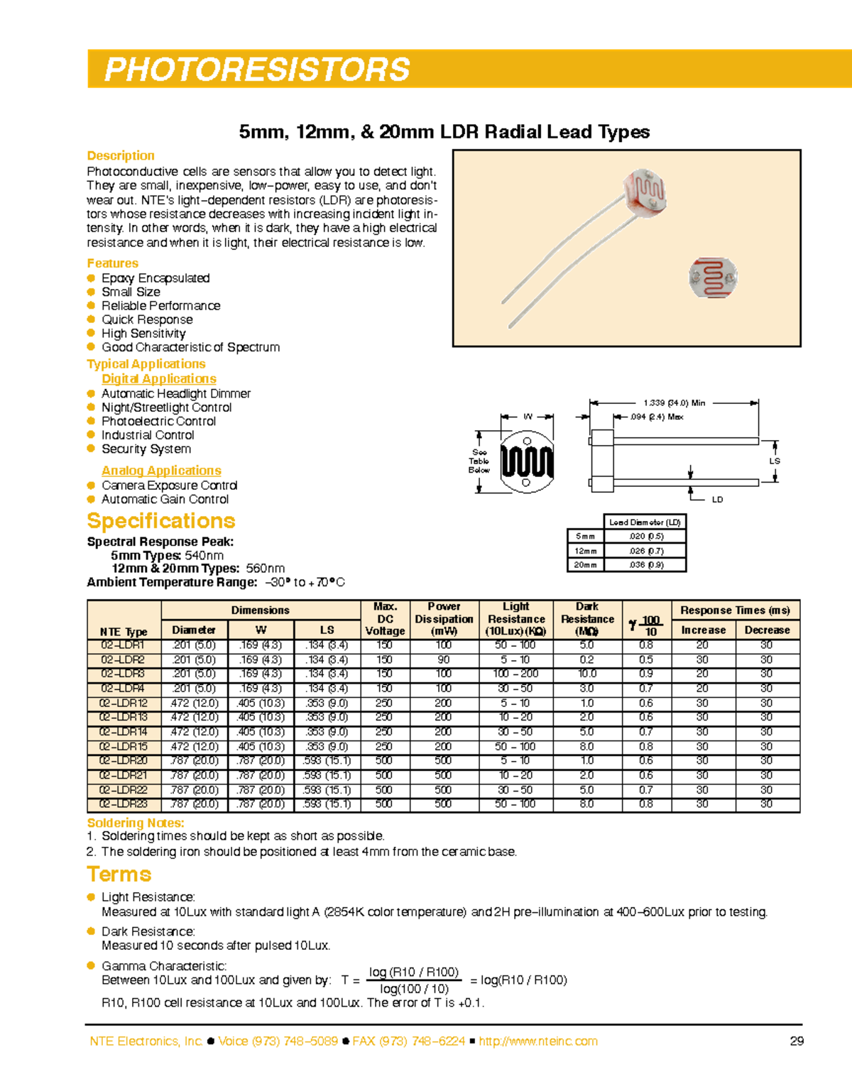 LDR Datasheet for Final Project: Comprehensive Guide and Specs ...
