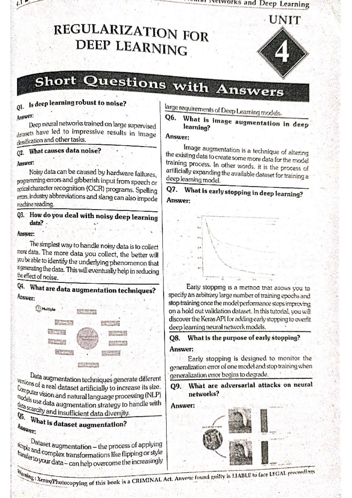 Nndl Unit 4 - Q&A on Regularization and Deep Learning Concepts - Studocu