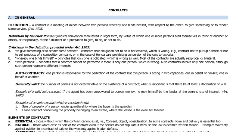 2. Contracts - BSA FILES - CONTRACTS A. IN GENERAL DEFINITION – A ...