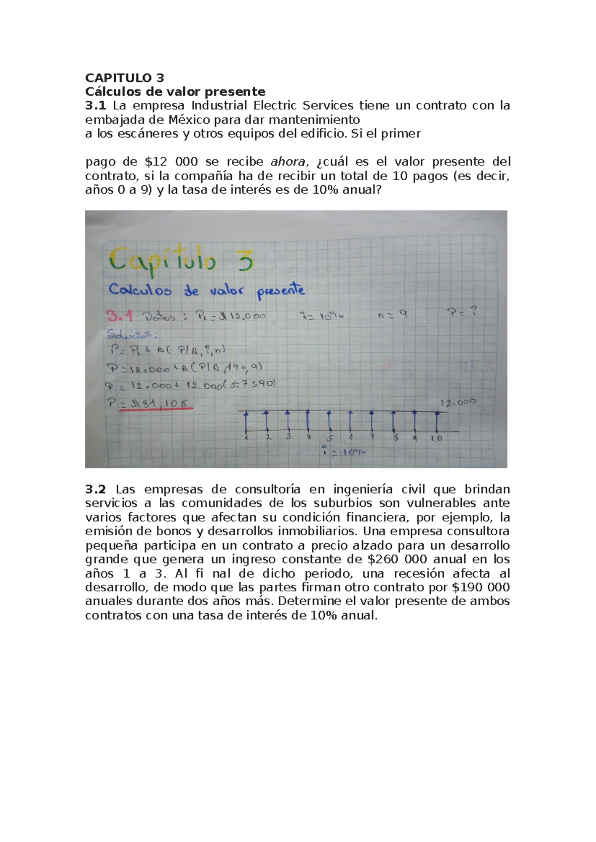 Cálculos de Valor Presente - Capítulo 3 Matemáticas Financieras - Document Preview