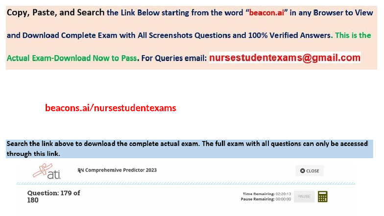 ATI RN Comprehensive 2025 Retake Exam: 180 Questions & Answers Guide ...