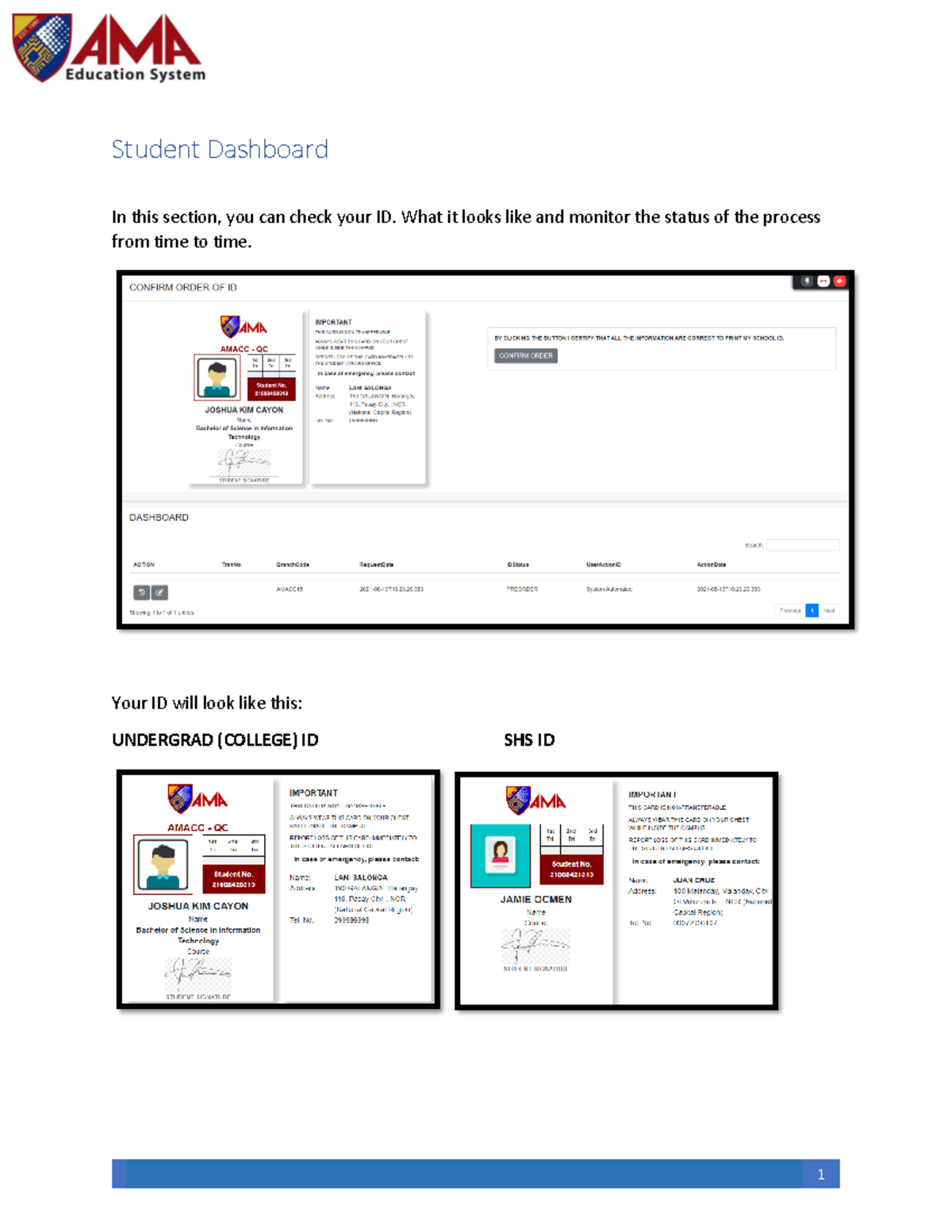 Student Dashboard ID Request Manual: A Step-by-Step Guide - Studocu