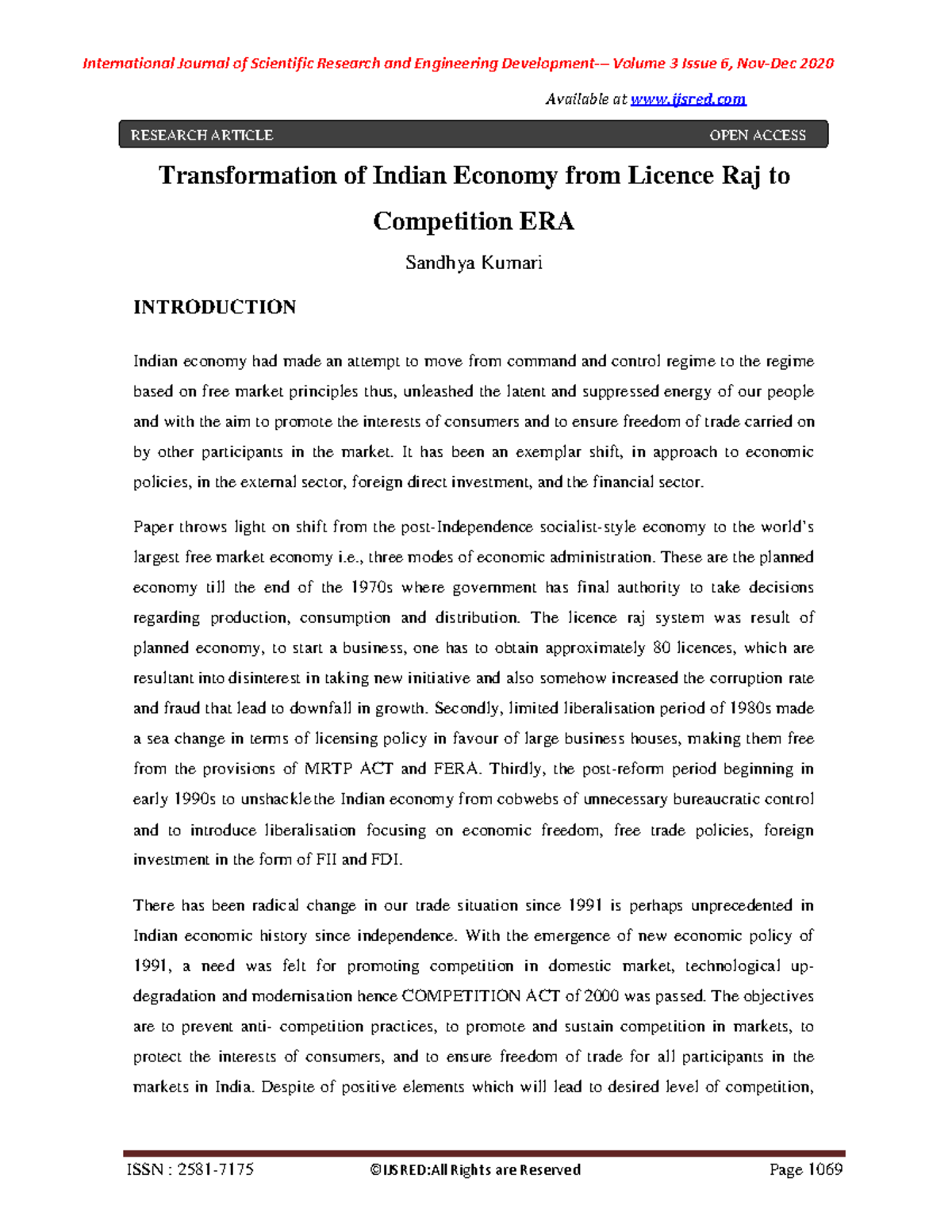 Transformation of Indian Economy: From Licence Raj to Competition Era ...