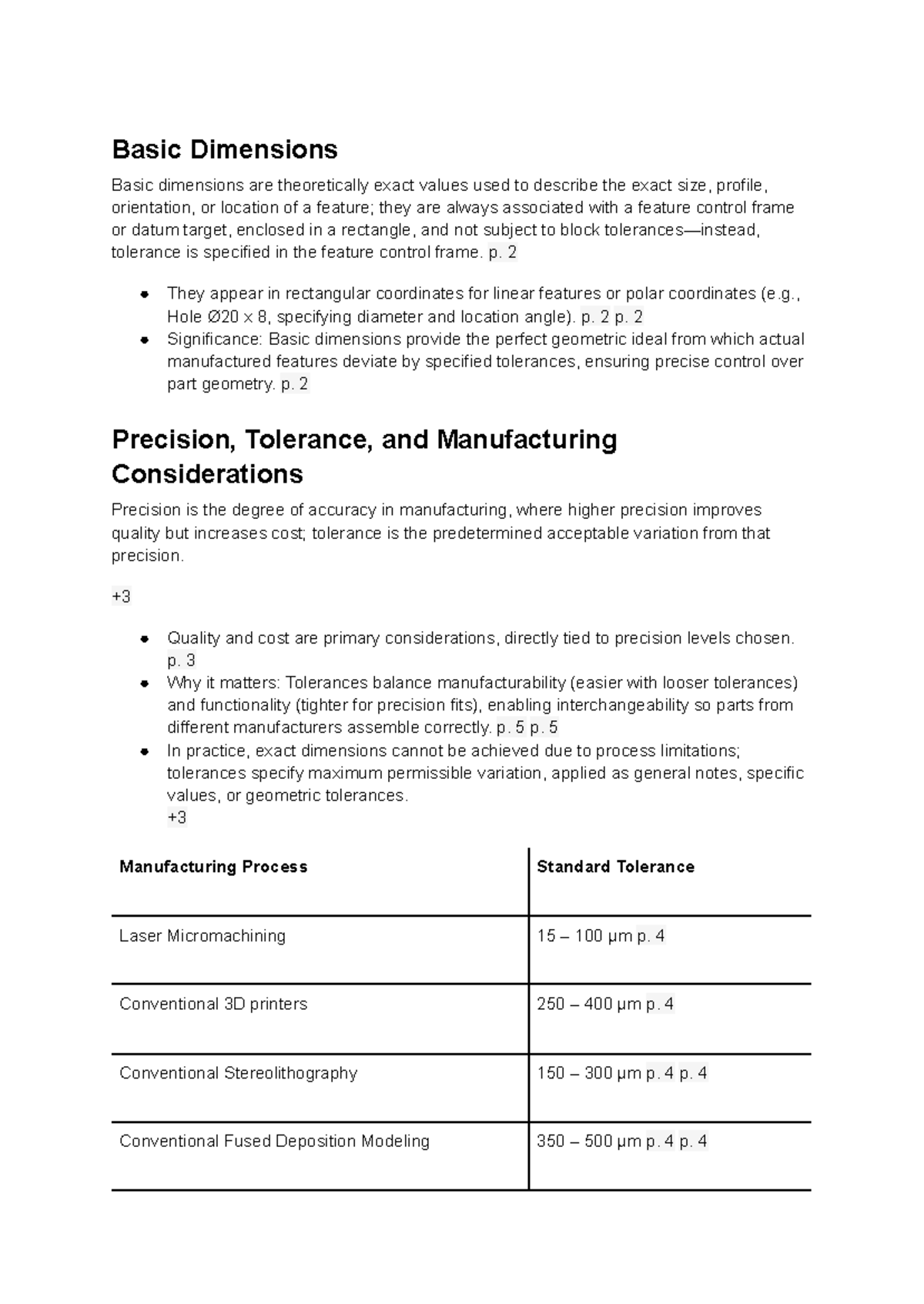 OENG1272 Tolerances, Limits & Fits: Understanding Basic Dimensions ...