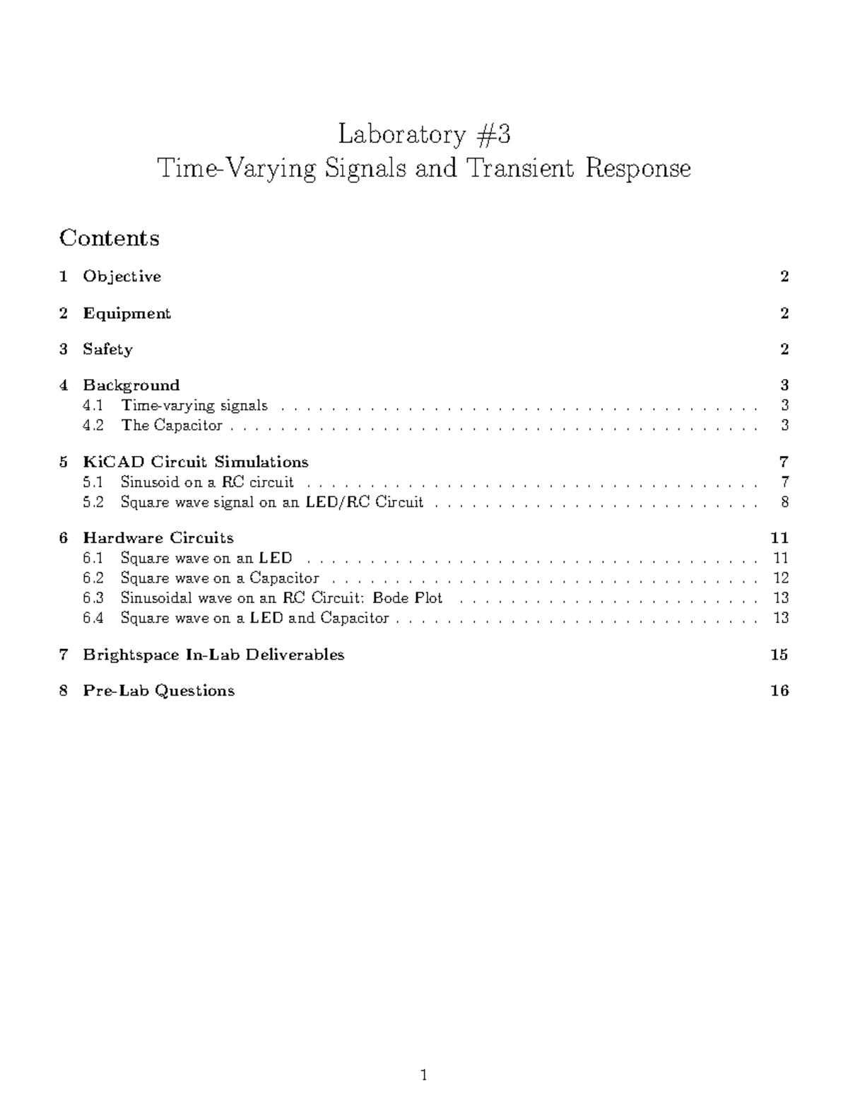 ECOR 101 Lab 3: Signals and Transient Response Analysis - Studocu