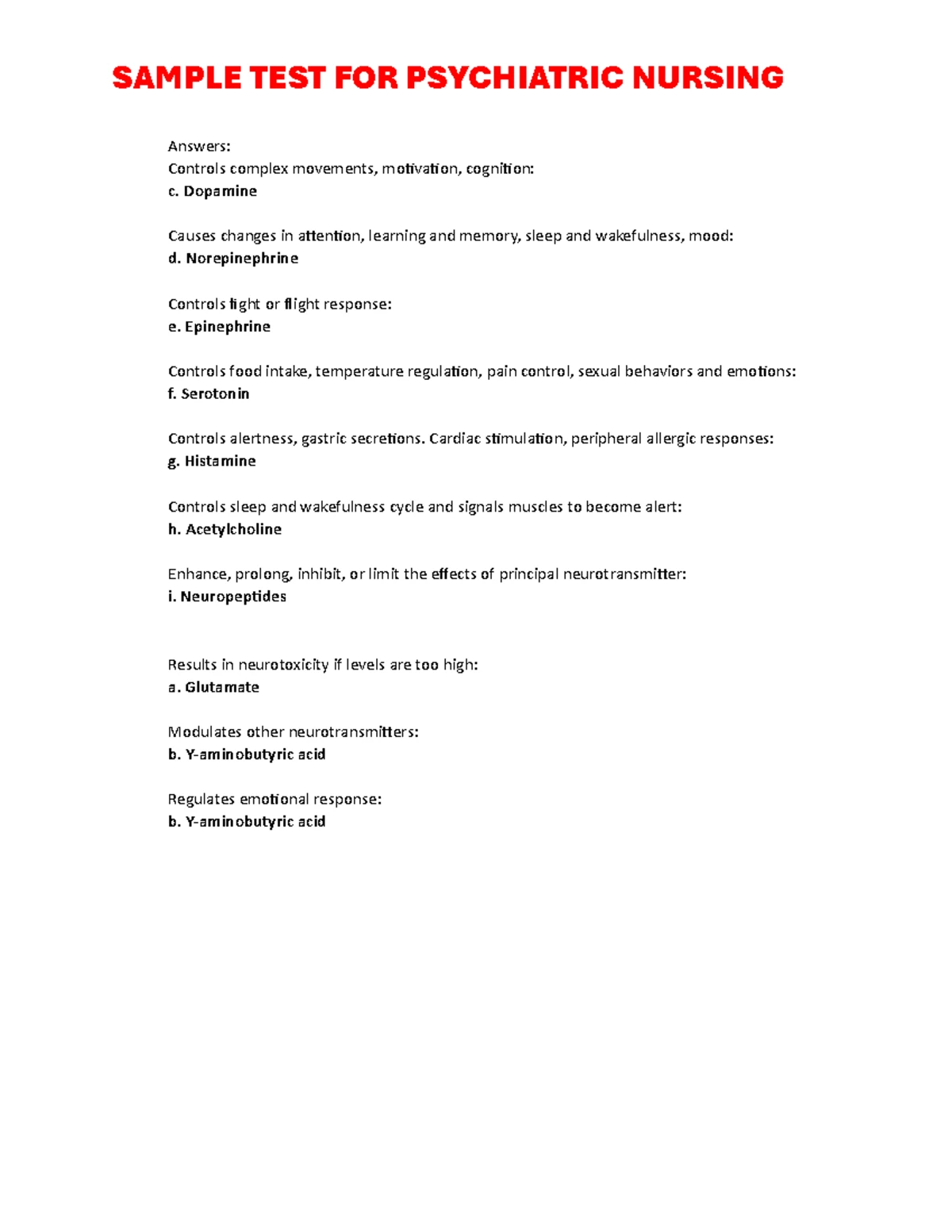 Psychiatric Nursing Review: Key Concepts and Case Studies - Studocu