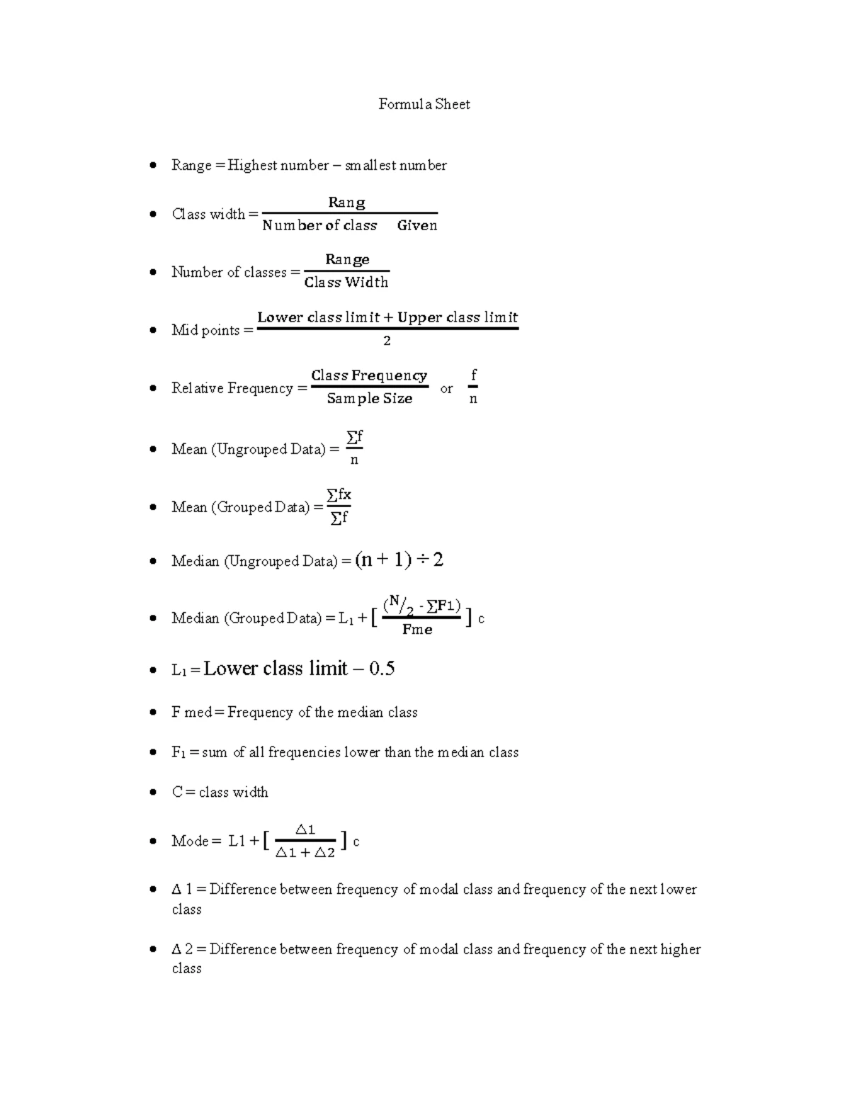 SOCI 1005 Introductory Statistics for Behavioral Sciences - Course ...