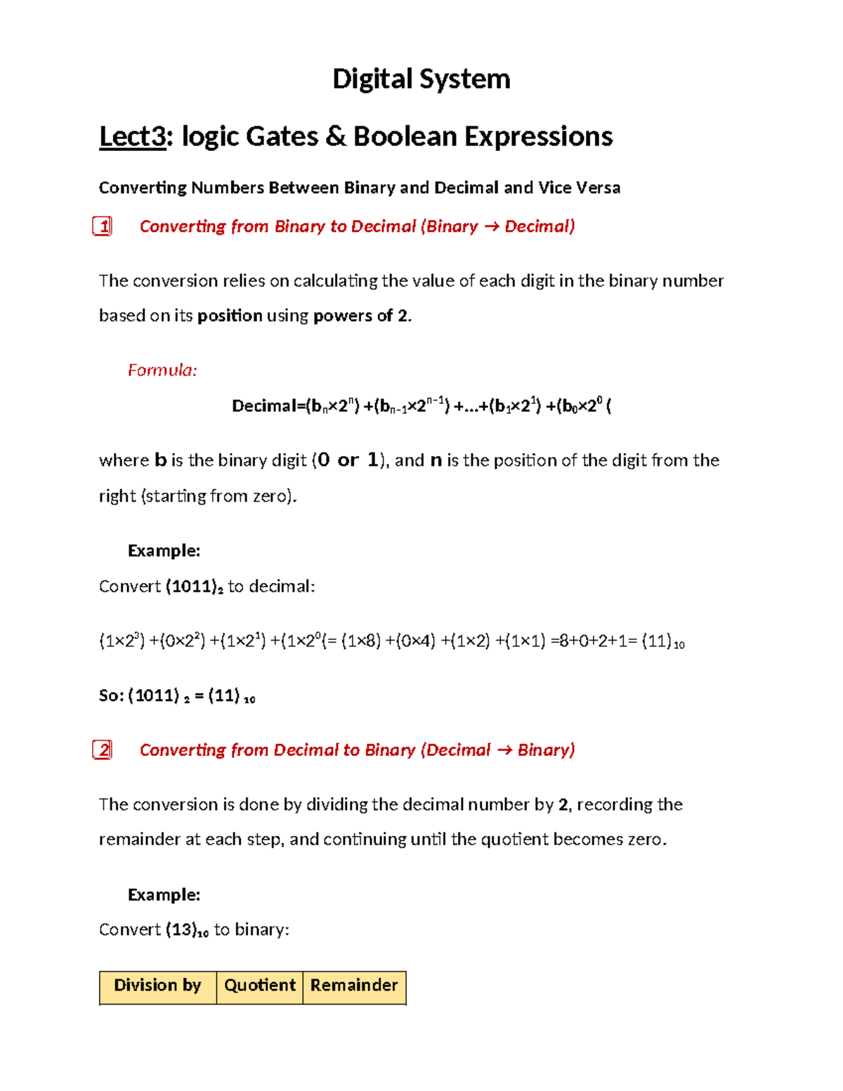 Lect3- logic gates - Additional Information About Digital System 1 ...