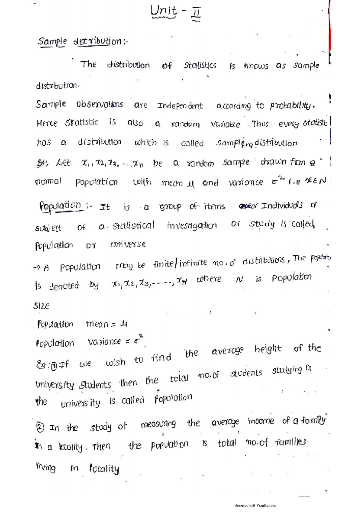 Unit 1 - notes - ono evizui Probability Statistics Collecting ...