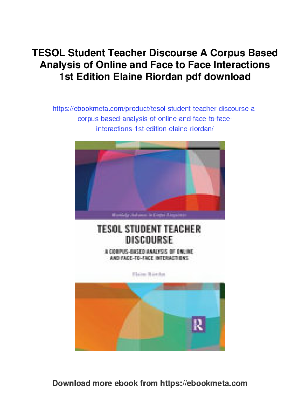 TESOL Student Teacher Discourse: A corpus-based analysis of ...