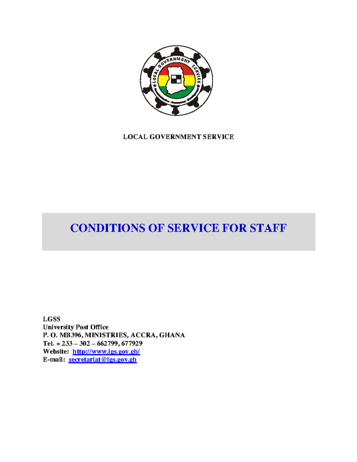 Local Government Service Staff Conditions – LGSS Overview - Studocu