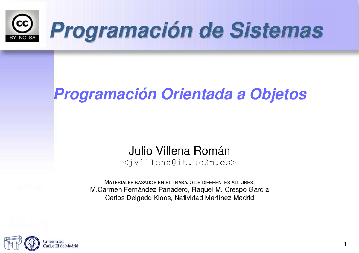 Programación Orientada a Objetos: Materiales y Ejercicios (POO) - Studocu