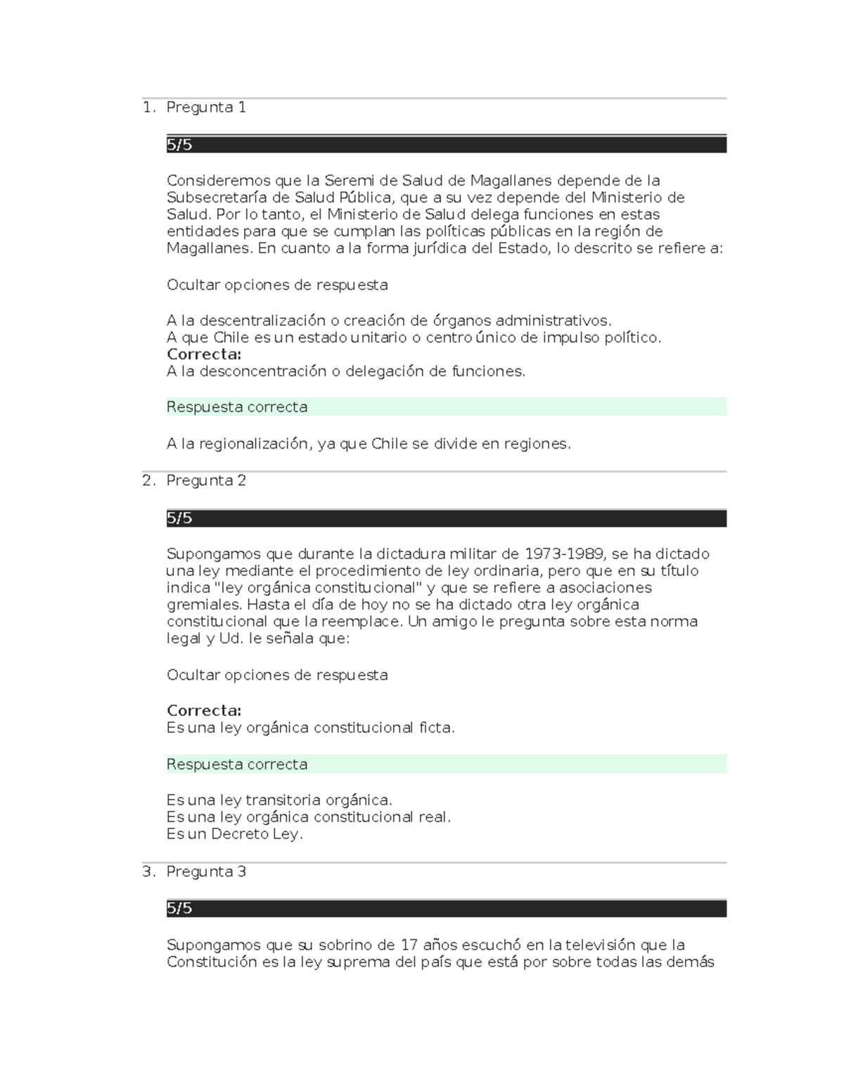 Derecho Constitucional Prueba 1: Evaluación de Temas Clave - Studocu
