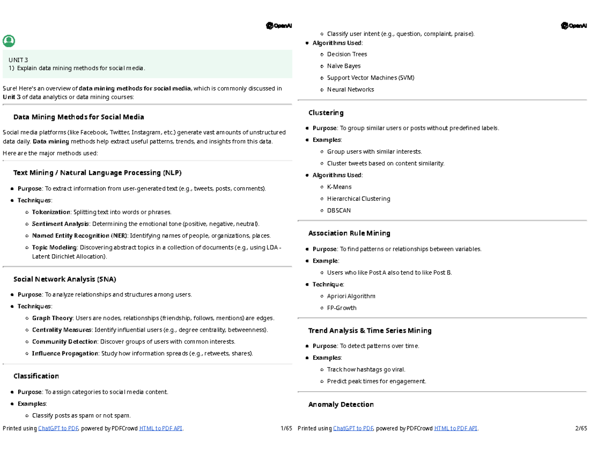 Social Computing 2: User Intent Classification and Data Mining Methods ...